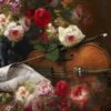 Le Bouquet et violon oeuvre originale de Daniel Trammer