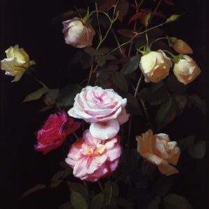 Lumière de roses oeuvre originale de Daniel Trammer