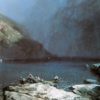 Paysage des Alpes et du lac oeuvre de Daniel Trammer