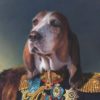 Portrait de chien bassethound en officier