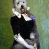 Portrait de chien Westie en baronne