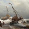 Le débarquement en mer agitée 70x50 Cm Daniel Trammer art Made in Belgium